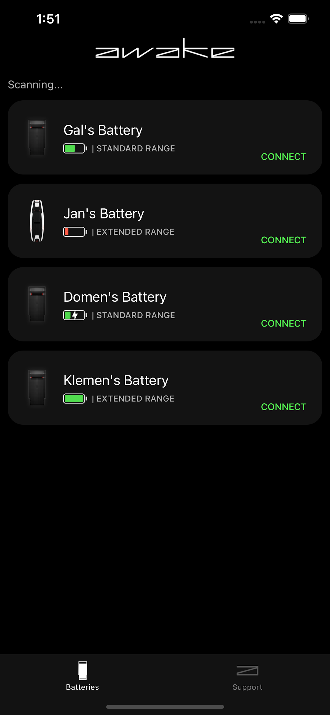 Awake Link app screen