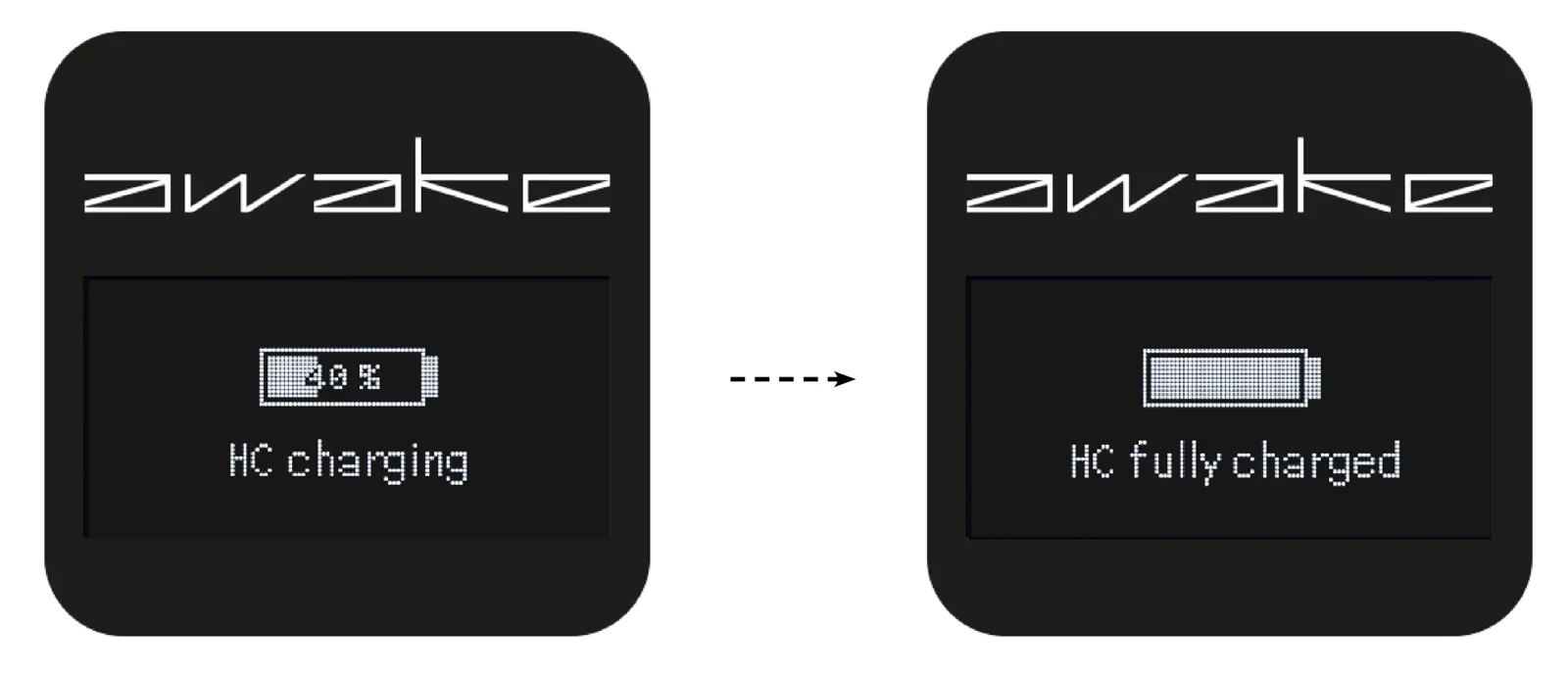 Controller display changing from 'HC charging' to 'HC fully charged'